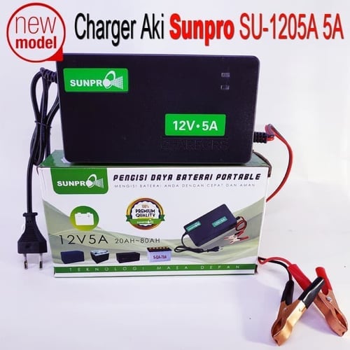 Charger Aki automatis Sunpro SU-1205A 5Amps Battery Charger accu