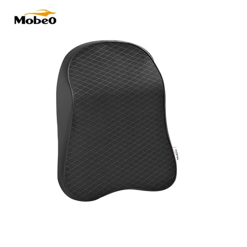 Mobeo Bantal Mobil Sandaran Leher / Punggung Memory Foam + Katun Linen - Leher