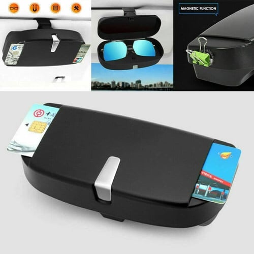 Kotak Kacamata Mobil Sun Visor Sunglasses Organizer Box Tempat Koin