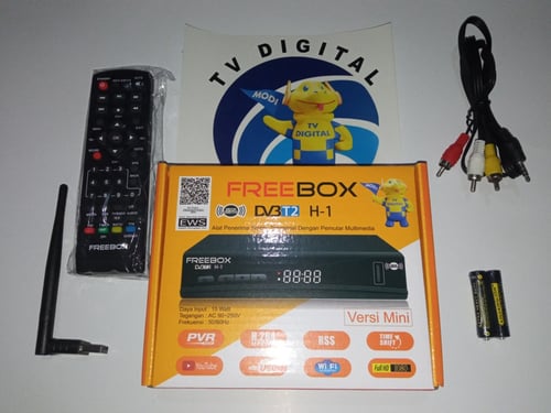Set Top Box FREEBOX DVBT2 H-1 STB tv digital + dongle wifi