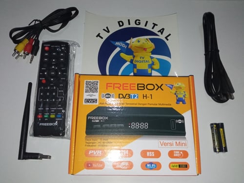 Set Top Box FREEBOX DVBT2 H-1 STB tv digital (rca + hdmi + dongle wifi)