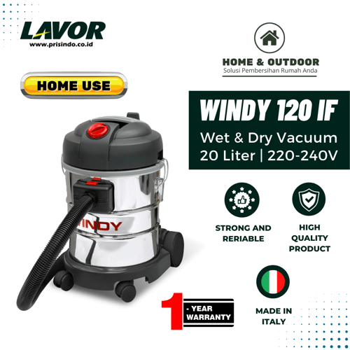 LAVOR Vacuum Cleaner Wet and Dry Tahan lama WINDY 120 IF