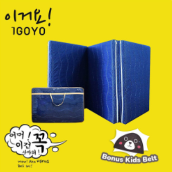 KASUR BUSA LIPAT TIGA - TRAVEL MATTRESS - PRAKTIS (GRATIS TAS) - NAVY, 5 x 80 x 180cm