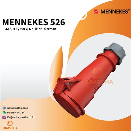 Mennekes 526 Connector IP44, 32A, 4p, 400V, IP44, German