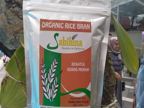 Bekatul beras merah organik 200 gram