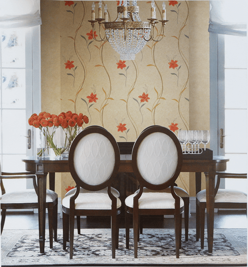 Wallpaper Dinding Harga Promo Motif Bunga Salur