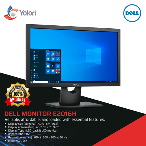 Dell Monitor E2016H 19.5 HD 1600 x 900 LED Backlight