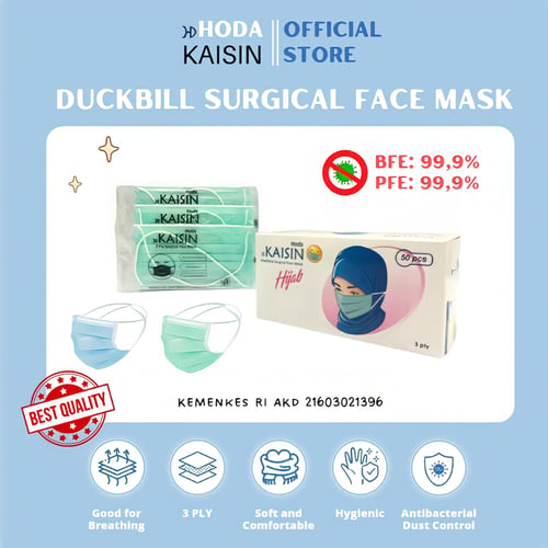 Masker Headloop Pink KAISIN 3Ply 50 Pcs Face Mask