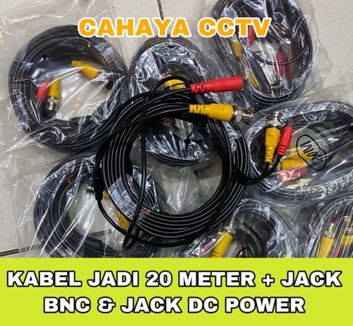 KABEL JADI 20 METER + JACK / KABEL JADI CCTV