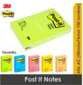 Kertas Memo & Sticky Notes 656 3M Isi 100 (Pad)