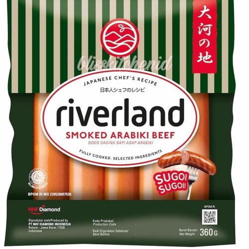 Riverland Smoked Arabiki Beef Sausage / Sosis Sapi Jepang 360gr