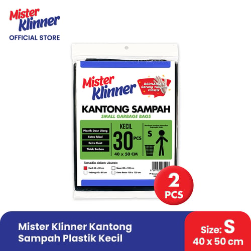 Mister Klinner Kantong Sampah Plastik Kecil (S) - Twin pack