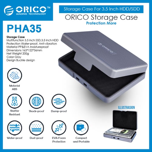 ORICO 3.5 inch Hard Drive Protection Case - PHA35
