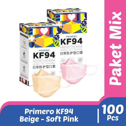 Primero KF94 2 BOX Mix - Beige-Soft Pink