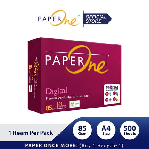 PaperOne Kertas A4 85gr Digital 1 Rim (500 lembar) Kertas HVS A4 Kertas Fotocopy
