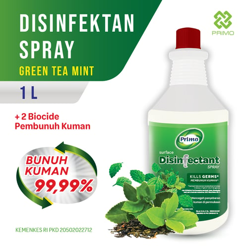 PRIMO Disinfectant Spray Surface Disinfektan Antiseptik Green Tea Mint 1 L