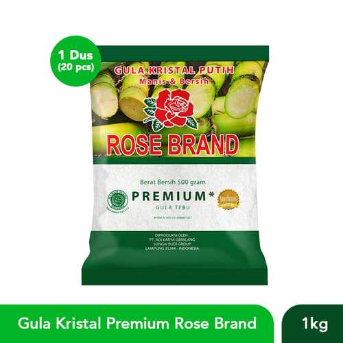 KENDARI - Gula Premium Rose Brand 1Kg x 20 pcs
