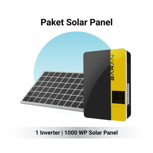 Baran Solar Panel 1000wp + Inverter + Instalasi