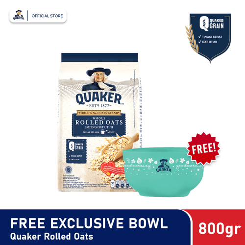 Quaker Rolled Oats 800G Free Exclusive Bowl