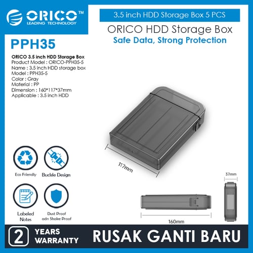 ORICO 3.5 inch HDD storage box - PPH35