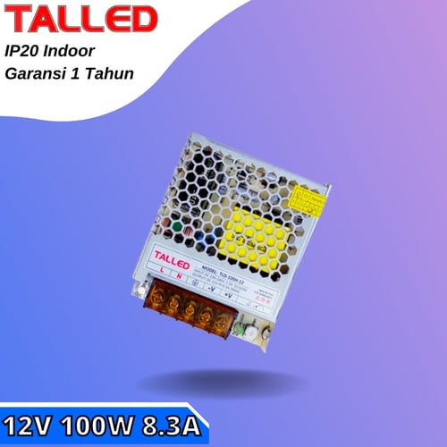 PROFESSIONAL POWER SUPPLY TALLED INDOOR SLIM 100W 12V 8.3A