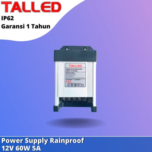 POWER SUPPLY 12V 5A 60W TALLED RAINPROOF / OUTDOOR