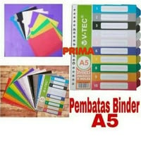 Pembatas Binder Divider Index ukuran A5