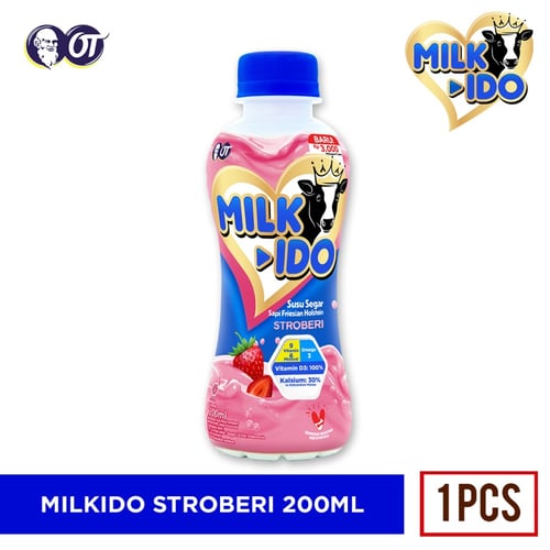 SUSU MILKIDO STROBERI 200 ml (1 Pcs)