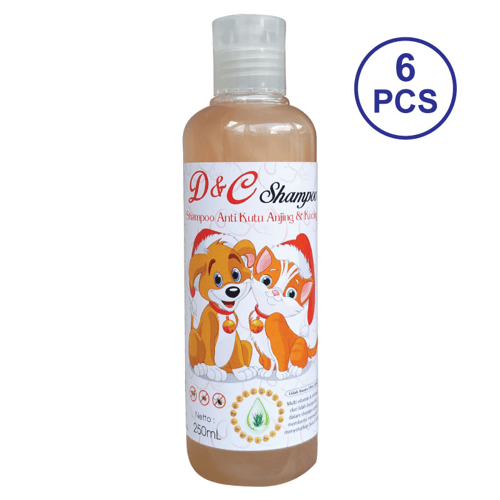 D&C Grosir Shampo Anti Kutu Anjing & Kucing 6 Pcs - 250ML