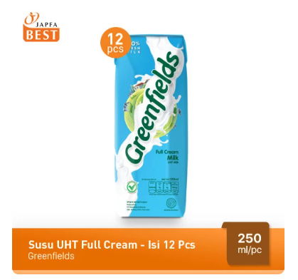 Susu Greenfields UHT Full Cream 250 ml