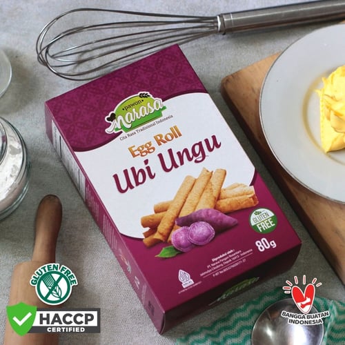 Pawon Narasa - Biscuit Gluten Free - Egg Roll UBI UNGU - 80 g