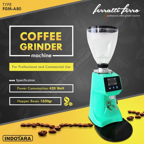 Coffee Grinder Machine / Alat Penggiling Kopi Ferratti Ferro FGM-A80 - Glossy Aqua