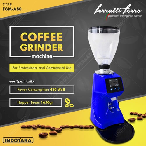 Coffee Grinder Machine / Alat Penggiling Kopi Ferratti Ferro FGM-A80 - Glossy Blue