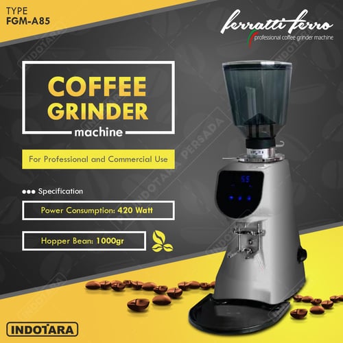 Coffee Grinder Machine / Alat Penggiling Kopi Ferratti Ferro FGM-A85 - Glossy Silver