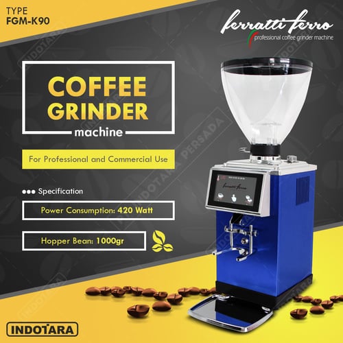 Coffee Grinder Machine / Alat Penggiling Kopi Ferratti Ferro FGM-K90 - Glossy Blue