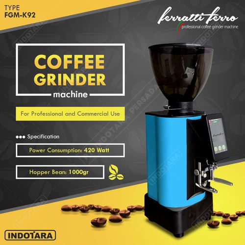 Coffee Grinder Machine / Alat Penggiling Kopi Ferratti Ferro FGM-K92 - Glossy Aqua