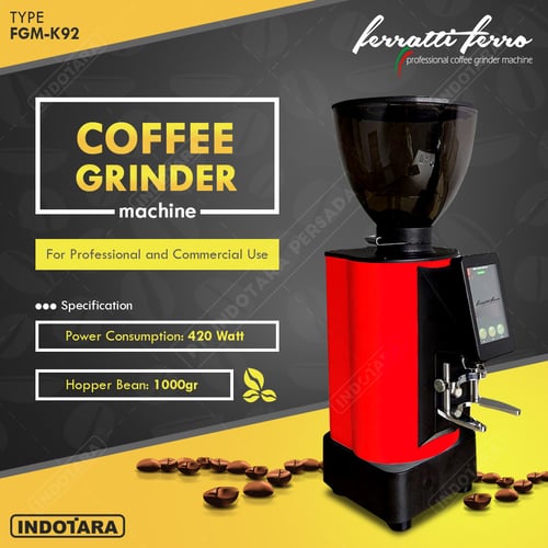 Coffee Grinder Machine / Alat Penggiling Kopi Ferratti Ferro FGM-K92 - Red