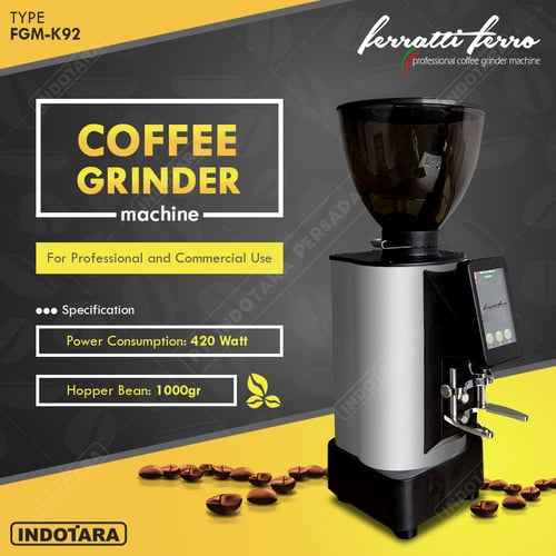 Coffee Grinder Machine / Alat Penggiling Kopi Ferratti Ferro FGM-K92 - Glossy Silver