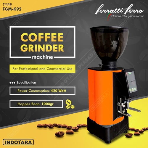 Coffee Grinder Machine / Alat Penggiling Kopi Ferratti Ferro FGM-S70 - Glossy Orange