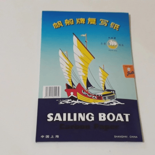 Kertas Karbon Sailing Boat Single Side Blue Per Pack Isi 100 Lembar