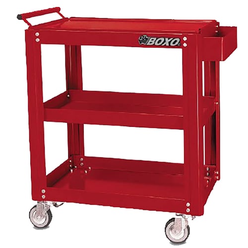 BOXO Trolley 3 Trays Service Cart with RED Color