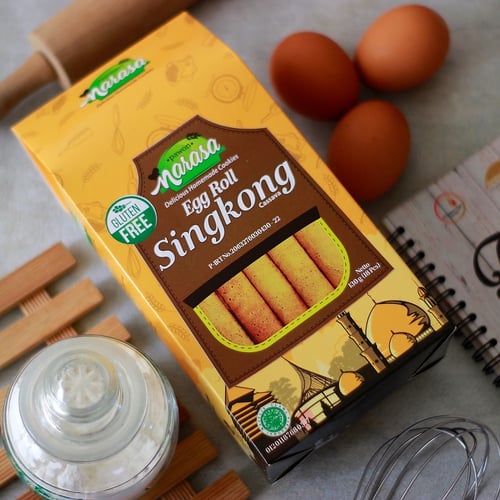 Pawon Narasa  - Biscuit Gluten Free - Egg Roll SINGKONG (120 g)