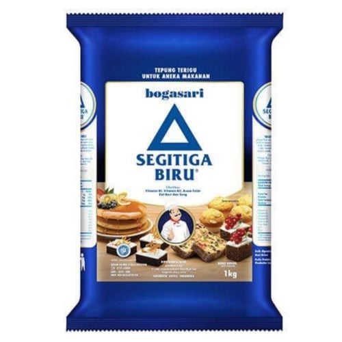 TEPUNG TERIGU SEGITIGA BIRU PREMIUM PROTEIN SEDANG 1KG