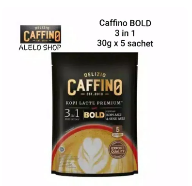 Caffino Bold 30g 5 s pouch kopi latte less sugar sweet kopi instan 10