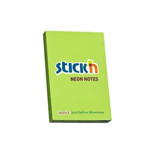 Stickn Regular Notes 21163 Neon Lime