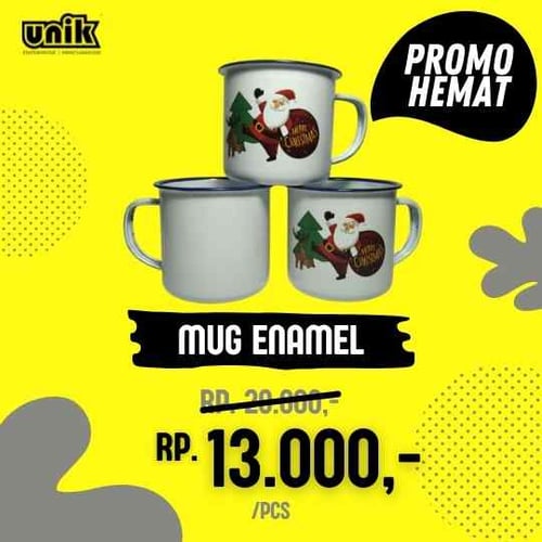 Mug Enamel/ Souvenir Mug Tin/ Mug Pernikahan