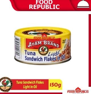 AYAM BRAND 160 GR IKAN TUNA KALENG RASA TOMAT CHUNKS IN OIL CABE CURRY - SANDWICH FLAKES