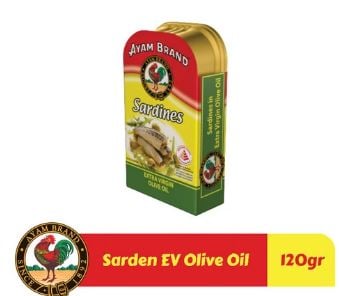 Sarden Kaleng Extra Virgin Olive Oil Ayam Brand 120gr