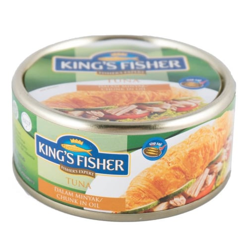 KINGS FISHER Chunks in Oil Tuna 170gr - Ikan Tuna Minyak Kalengan