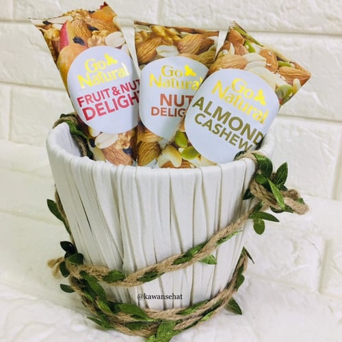Go Natural Snack Bar Sereal Sehat Tinggi Serat High Fiber - Almond Cashew